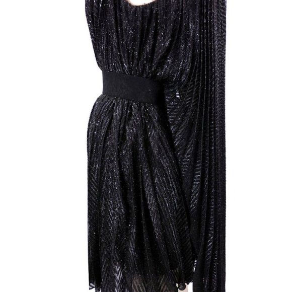 NWT Maria Lucia Hohan Limited Series Knife Pleated Metallic Party Dress - Picture 12 of 16